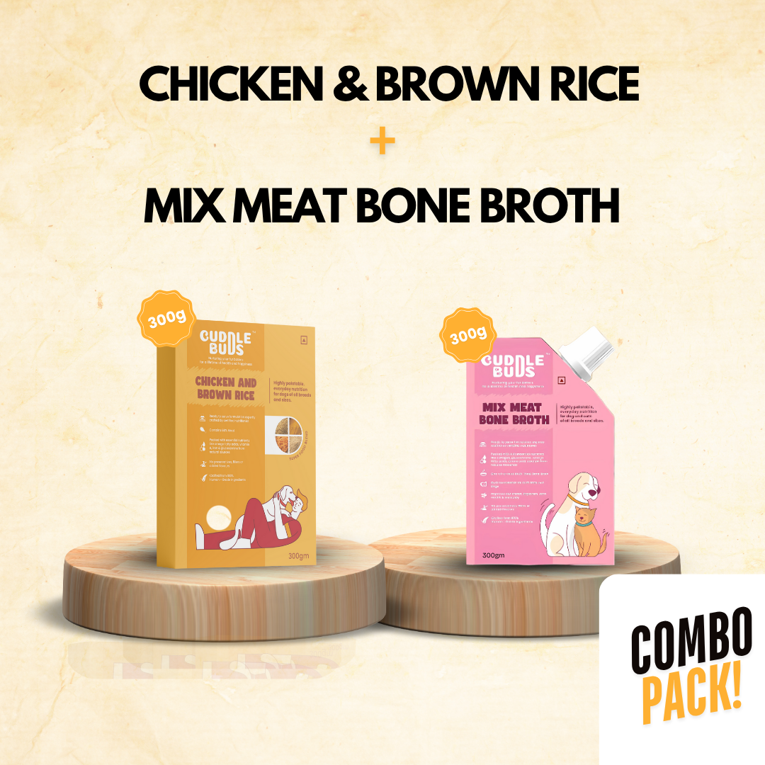 Chicken & Brown Rice + Mix Meat Bone Broth (300g each)