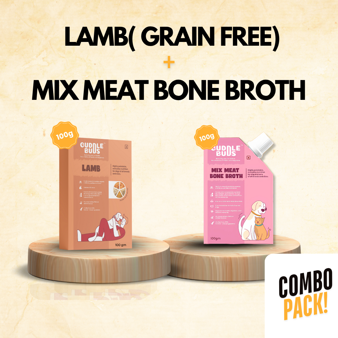 Lamb( Grain Free) + Mix Meat Bone Broth - (100 gms Each)