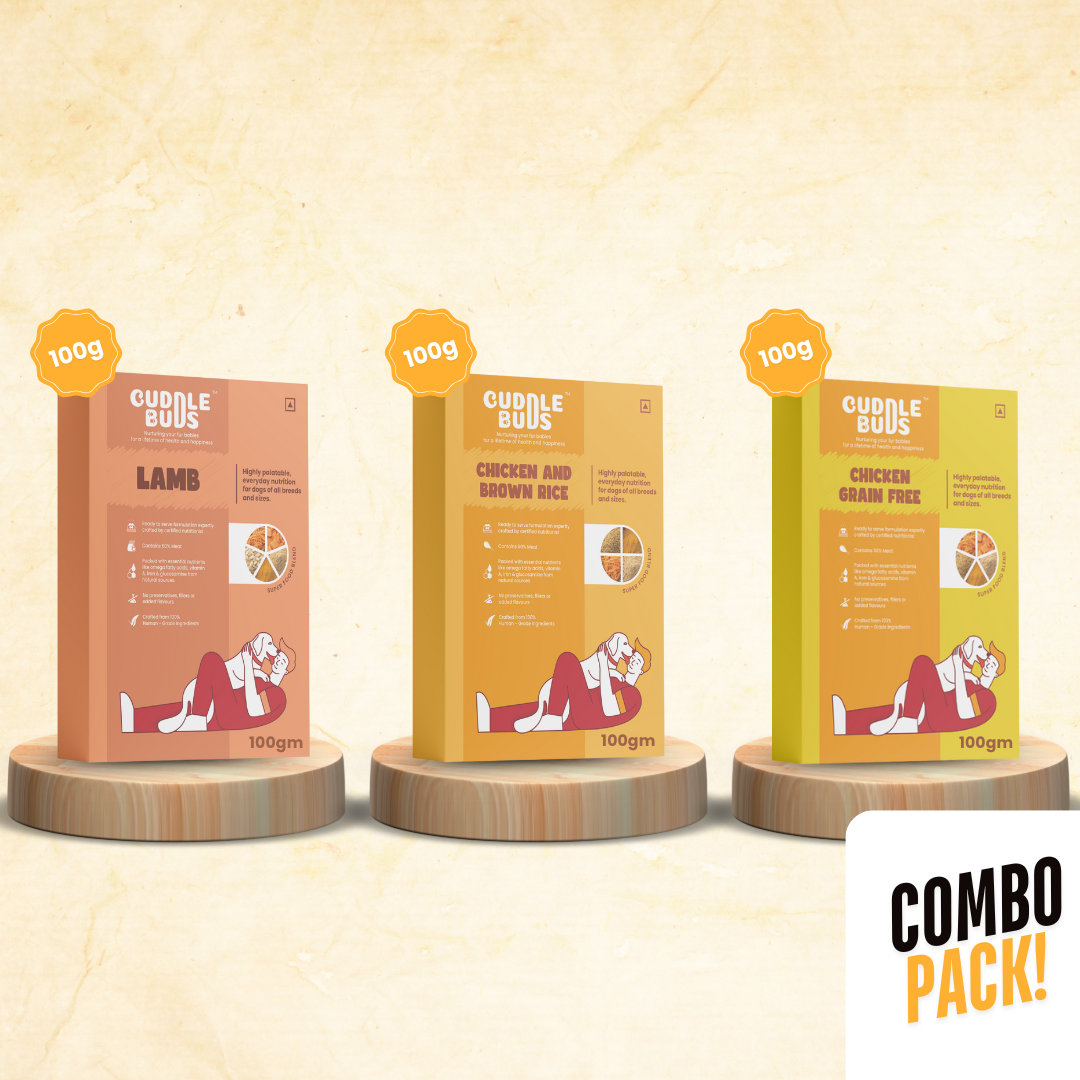 Lamb + Chicken & Brown Rice + Chicken Grain Free-(100 gms Each)