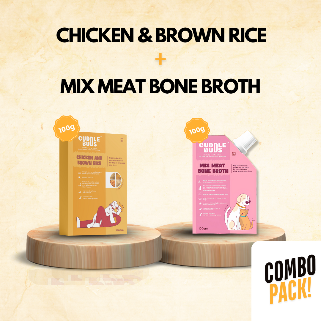 Chicken & Brown Rice + Mix Meat Bone Broth- (100g Each)